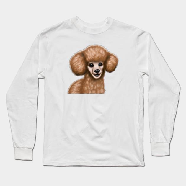 Cute Poodle Drawing Long Sleeve T-Shirt by Play Zoo